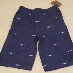 Boys Bermuda Shark Shorts Adjustable Waist Size 7x